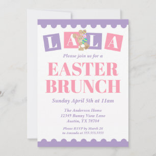 Invitation au brunch de Pâques La La