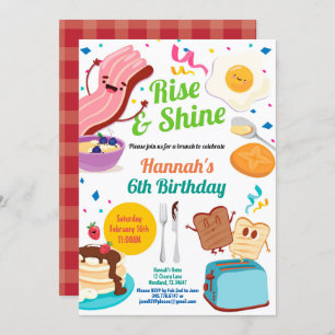 Invitation au brunch du petit déjeuner. Enfant ann