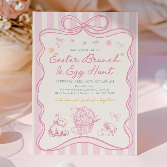 Invitation au brunch et à la chasse aux œufs de Pâ (Créateur téléchargé)