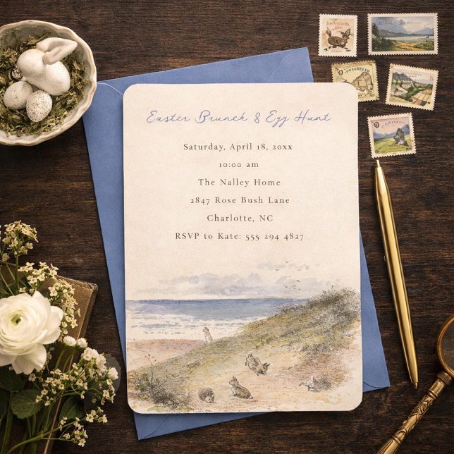 Invitation au brunch et à la chasse aux œufs du la (Créateur téléchargé)