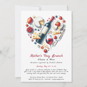 Invitation au brunch fromage & vin pour la fête de