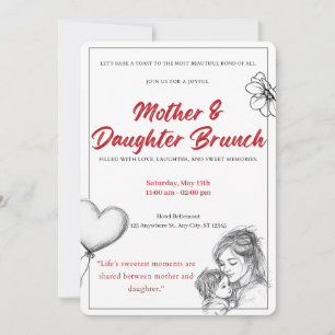 Invitation au brunch mère-fille