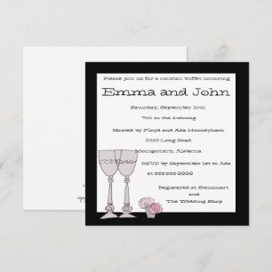 Invitation au Buffet Cocktail en Noir et Blanc