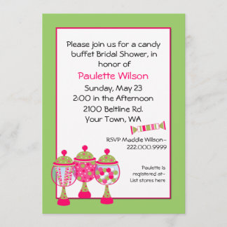 Invitation au buffet Fête de l'mariée élégant