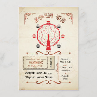 Invitation au Carnaval Vintage de Ferris Wheel