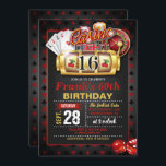 Invitation au casino 16e anniversaire<br><div class="desc">Invitation parfaite pour célébrer un anniversaire de casino</div>