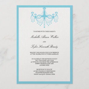 Invitation au chandelier bleu