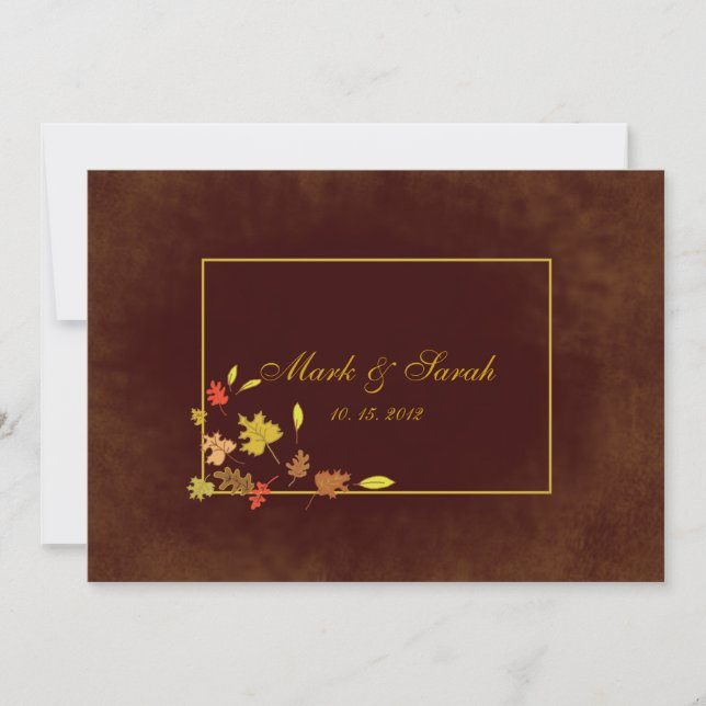 Invitation au chocolat Feuille Vintage (Devant)