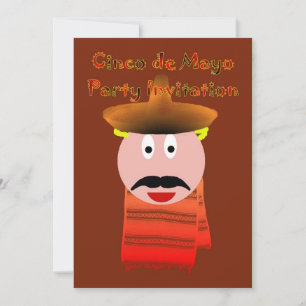 Invitation au Cinco de Mayo Party avec sombrero