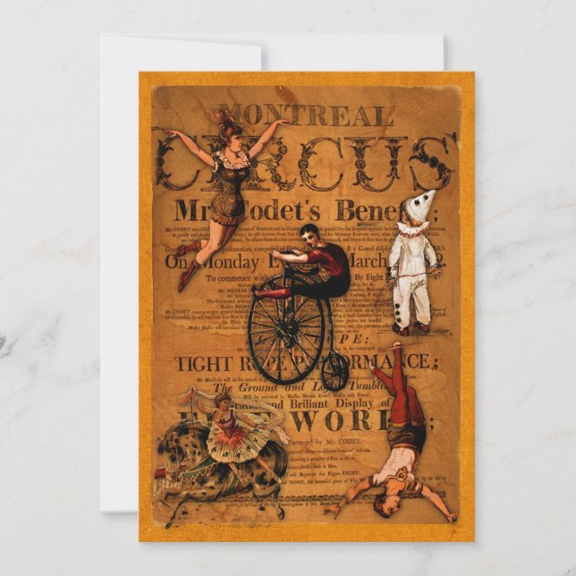 Invitation Au cirque (Devant)