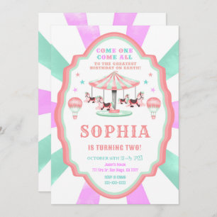 Invitation au cirque du 2e anniversaire