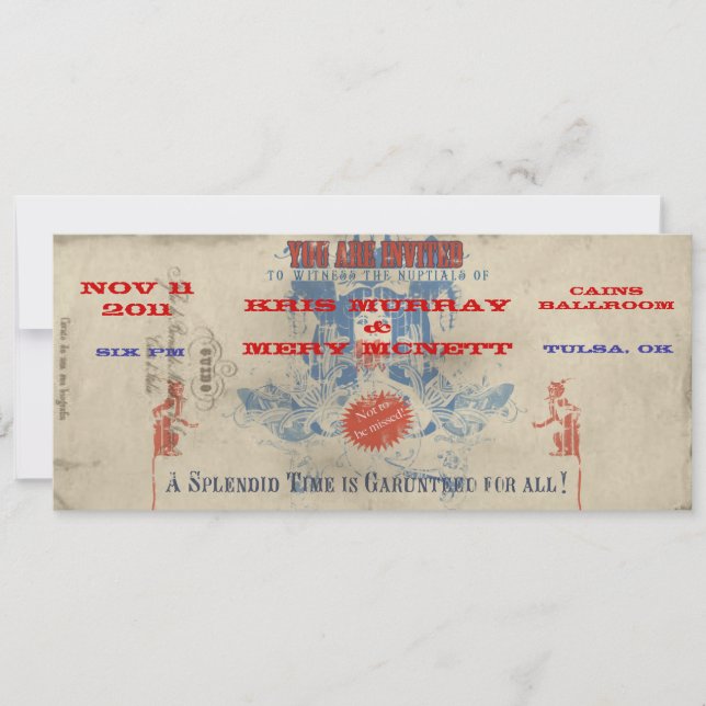 Invitation au Cirque Vintage (Devant)