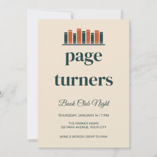 Invitation au Club de Lecture Serif Page Turners