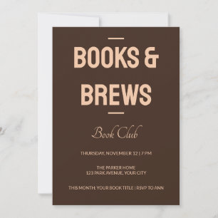 Invitation au Club de Lecture Tall Type Books and