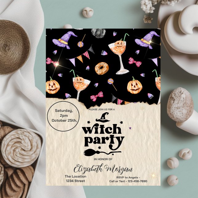 Invitation au cocktail de la soirée de sorcières d (Créateur téléchargé)