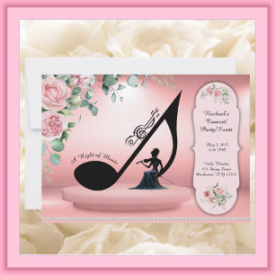 Invitation au concert de musique de violette/violo