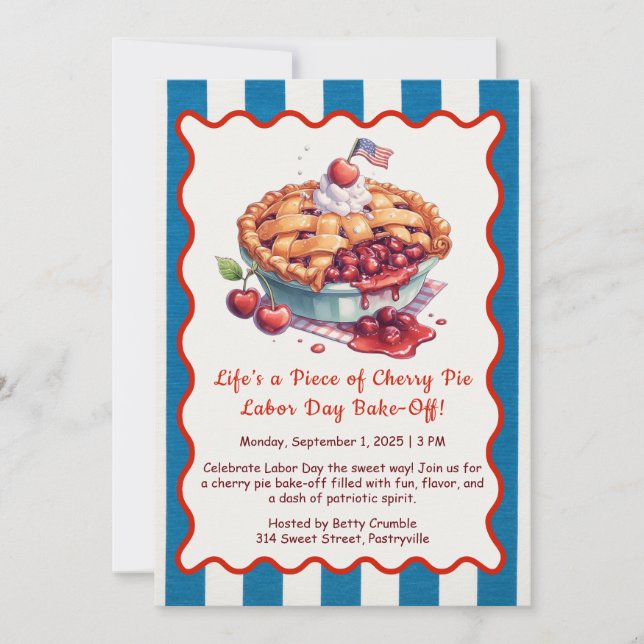 Invitation au concours de tartes aux cerises de la (Devant)