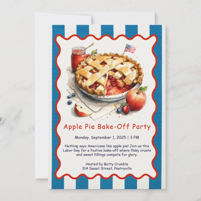 Invitation au concours de tartes aux pommes de la  (Devant)
