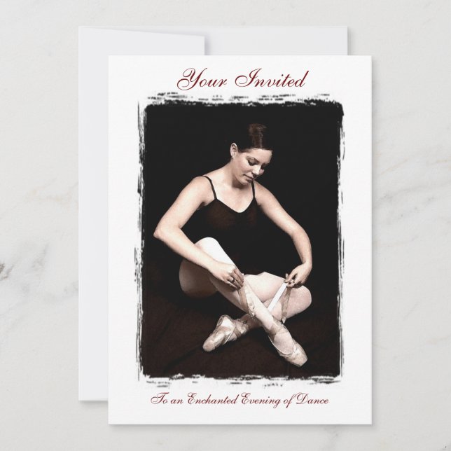 Invitation au considérant de danse Ballerina encha (Devant)