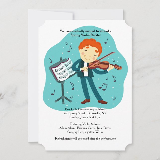 Invitation au considérant de violon (Devant)