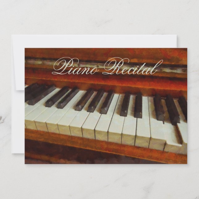 Invitation au considérant Piano vintage (Devant)