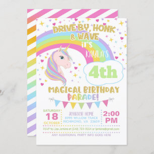 Invitation au défilé d'anniversaire de l'Unicorne