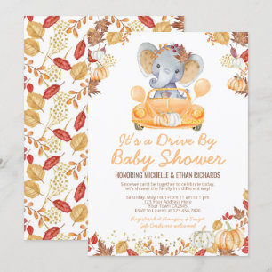 Invitation au défilé de Baby Shower en voiture élé