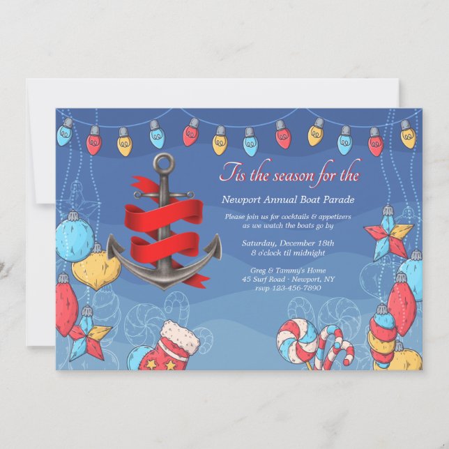 Invitation au Défilé de Bateaux de Noël (Devant)
