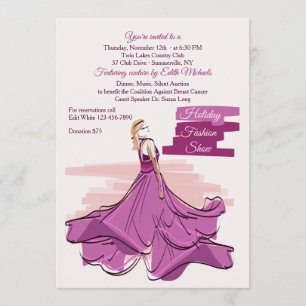 Invitation au défilé de mode Violet Gown