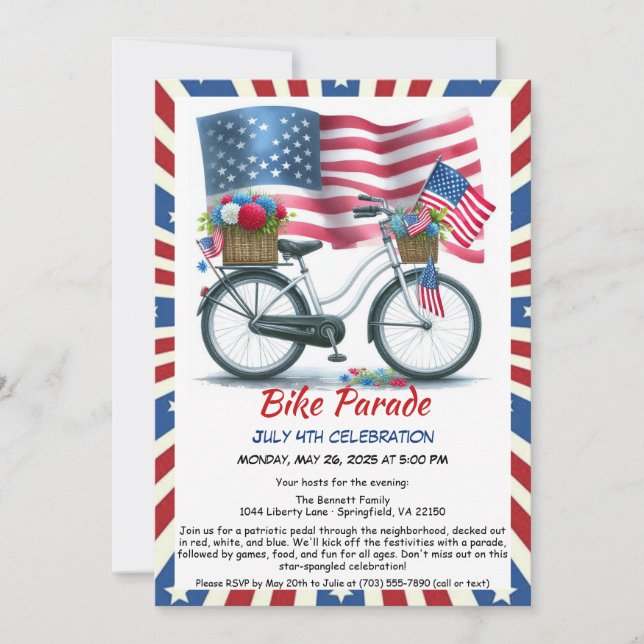 Invitation au défilé du Jour de l'Indépendance (Devant)