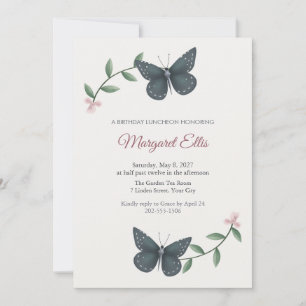 Invitation au déjeuner d'anniversaire de Papillon 