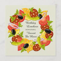 Invitation au déjeuner d'Antipasto Wreath