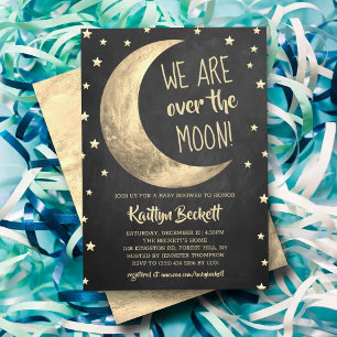 Invitation Au-Dessus De La Lune   BABY SHOWER