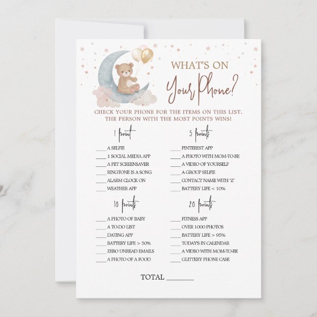 Invitation Au-dessus de la pépinière de lune Ce qui se trouve (Devant)