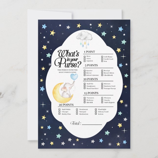 Invitation Au-dessus de l'éléphant de lune ce qui est dans vo (Devant)