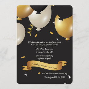 Invitation Au-dessus de l'invitation d'anniversaire de