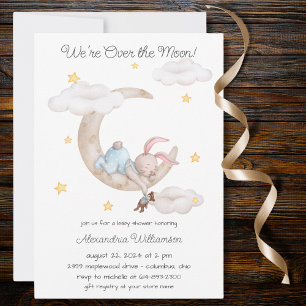 Invitation Au-dessus du Baby shower de la Lune