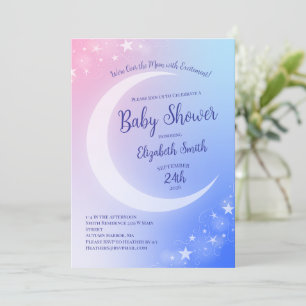 Invitation Au-dessus du Baby shower de la Lune