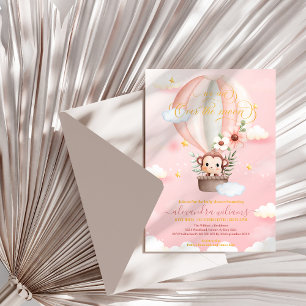 Invitation Au-dessus du Baby shower de singe de la Lune