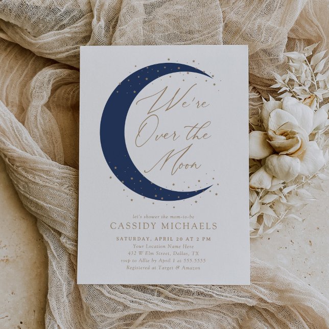 Invitation Au-dessus du Baby shower des Garçons Bleus de la L (Créateur téléchargé)