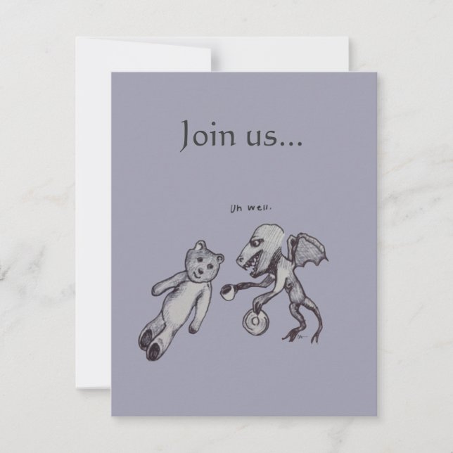 Invitation Au-dessus du dragon de thé et de l'ours (Devant)