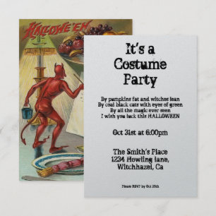 Invitation au diable d'Halloween Vintage