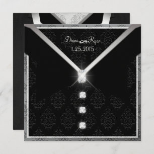 Invitation au diamant de Cravate noire