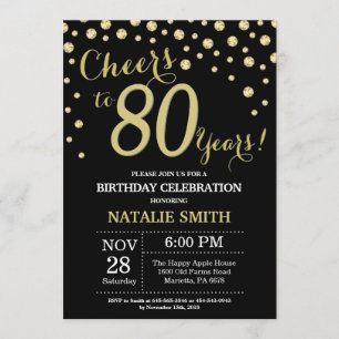 Invitation au diamant pour le 80e anniversaire de 
