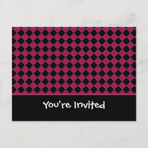 Invitation au diamant rose et noir