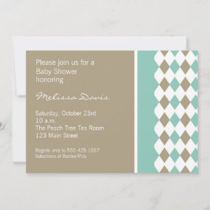Invitation au diamant turquoise et Brown