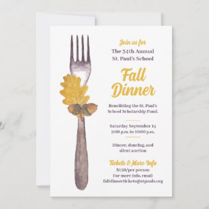 Invitation au dîner d'automne ou à l'événement d'a