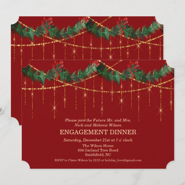 Invitation au dîner de fiançailles des fêtes de No (Devant / Derrière)