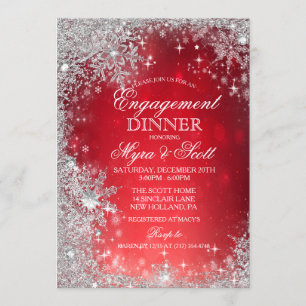 Invitation au dîner de fiançailles des vacances d'