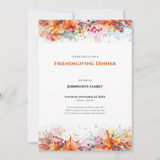 Invitation au dîner de Friendsgiving